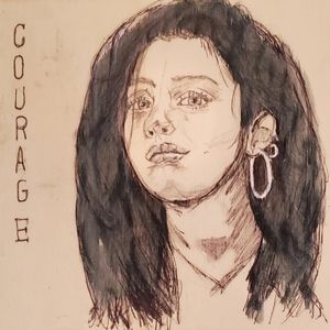 Hand-painted Irene Morgan Wood Tiles,  5 x 5 inches